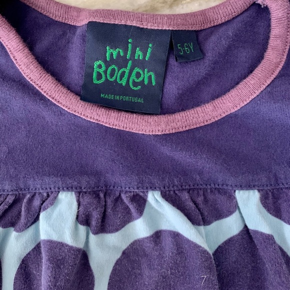 Mini Boden l/s trapeze style top. Size 5-6 - Picture 2 of 3